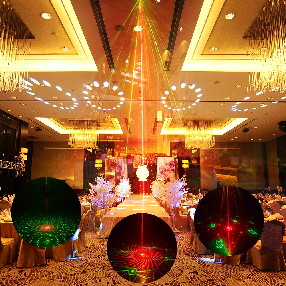 3 отверстия лазерный проектор rgb свет Led звездное сценическое освещение Прожектор лазерный луч KTV проекционные лампы голосовой активированный клубный свет