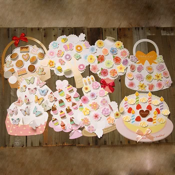 

3D mini greeting cards background wall diy 16 kids birthday message cards