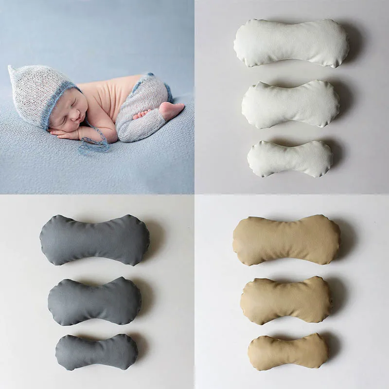 Newborn Baby Girl Boy Infant Faux Leather Moon Pillow Photo Photography Props