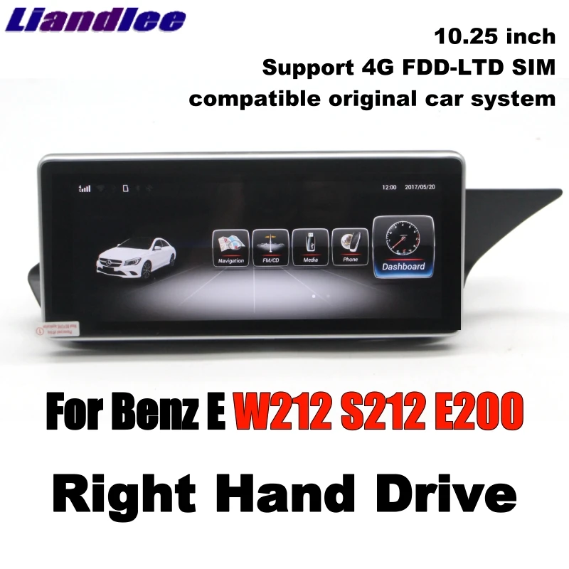 Liandlee For Mercedes Benz MB E W212 S212 E200 E230 2009~2016 Right Hand Drive Car Multimedia Player NAVI  Stereo GPS Navigation 3