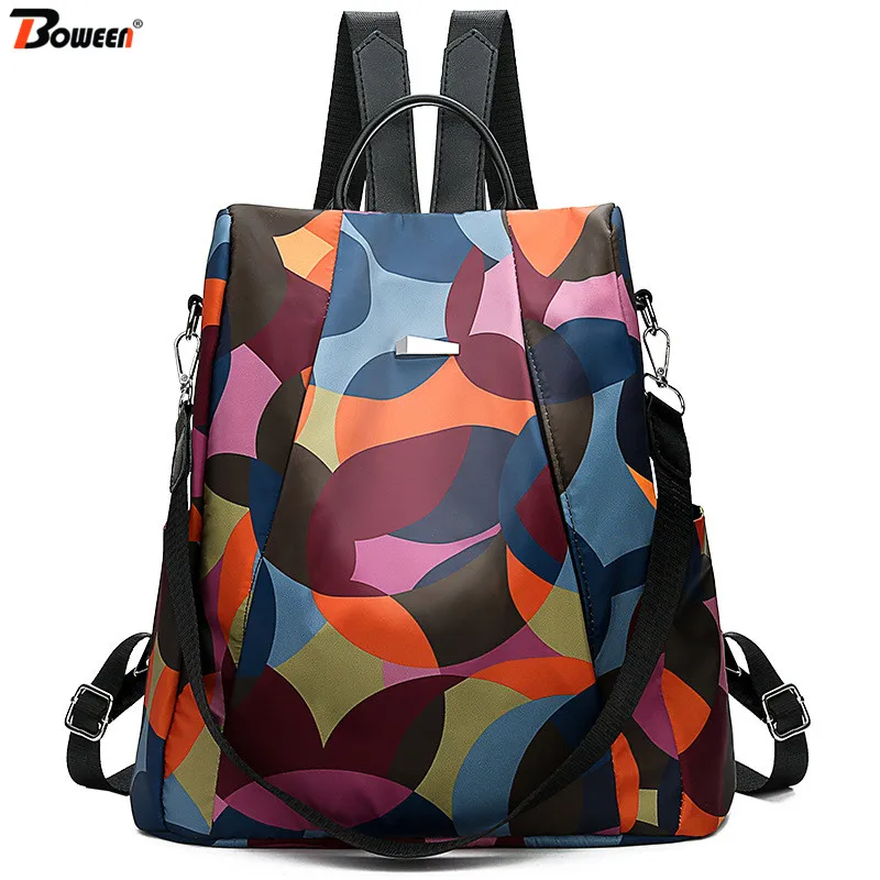 

Fashion flower printing backpack for women Oxford back pack female bag youth Casual daily bagpack mochila 2019 spring new