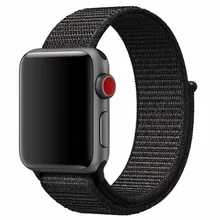 A254 Nylon Sport Loop with Hook and Loop Fastener Adjustable Closure Wrist Strap Replacment Band for iwatch Apple Watch