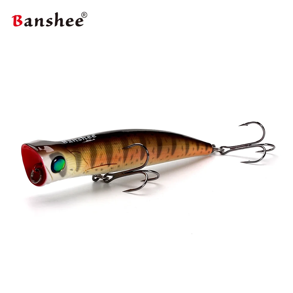 

Banshee Bubble Burst JR Popper Top Water Fishing Lure 115mm 22g Rattle Sound Wobbler Artificial Hard Bait 6 Colors