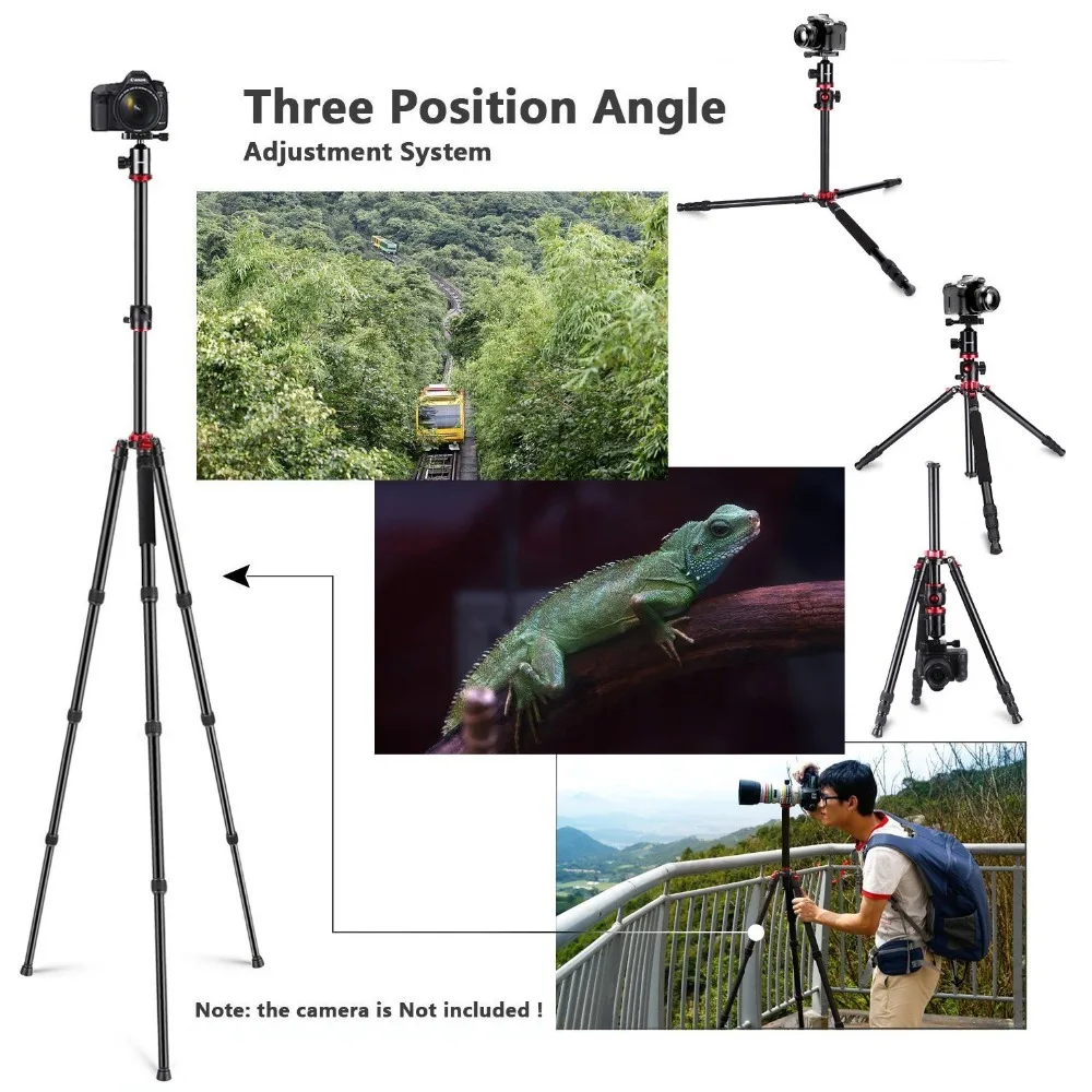 Neewer Camera Tripod Monopod with Rotatable Center Column for DSLR Camera Video Camcorder up to 26.5 poun