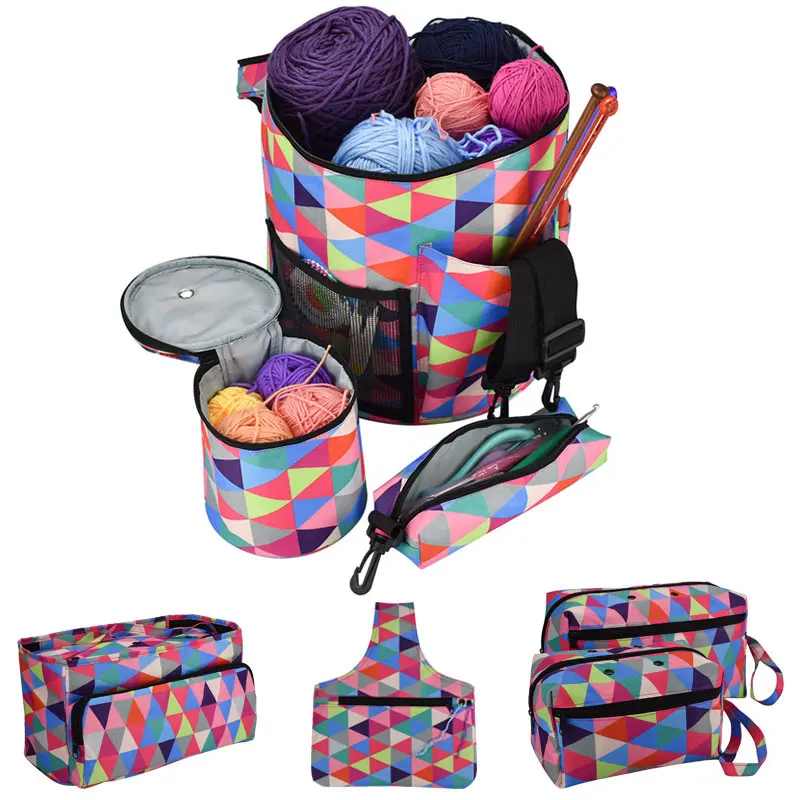 

7 Styles Empty Crochet Bag DIY Yarn Storage Bag For Knitting Needles Sewing Tools Accessories DIY Needle Arts Craft For Women