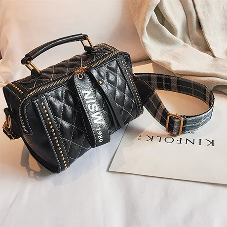 Новая Ретро сумка на плечо с ромбиком, маленькая квадратная сумка, модная Высококачественная сумка из искусственной кожи, сумка через плечо