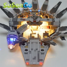 SuSenGo Only Led Light For 05007 Up Kit For Star Wars Millennium Falcon Building Block Marvel Light Compatible With 75105