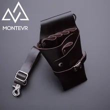 Натуральная кожа парикмахерские инструменты Сумка Высокое качество парикмахерские инструменты чехол для 5 шт. ножницы для волос