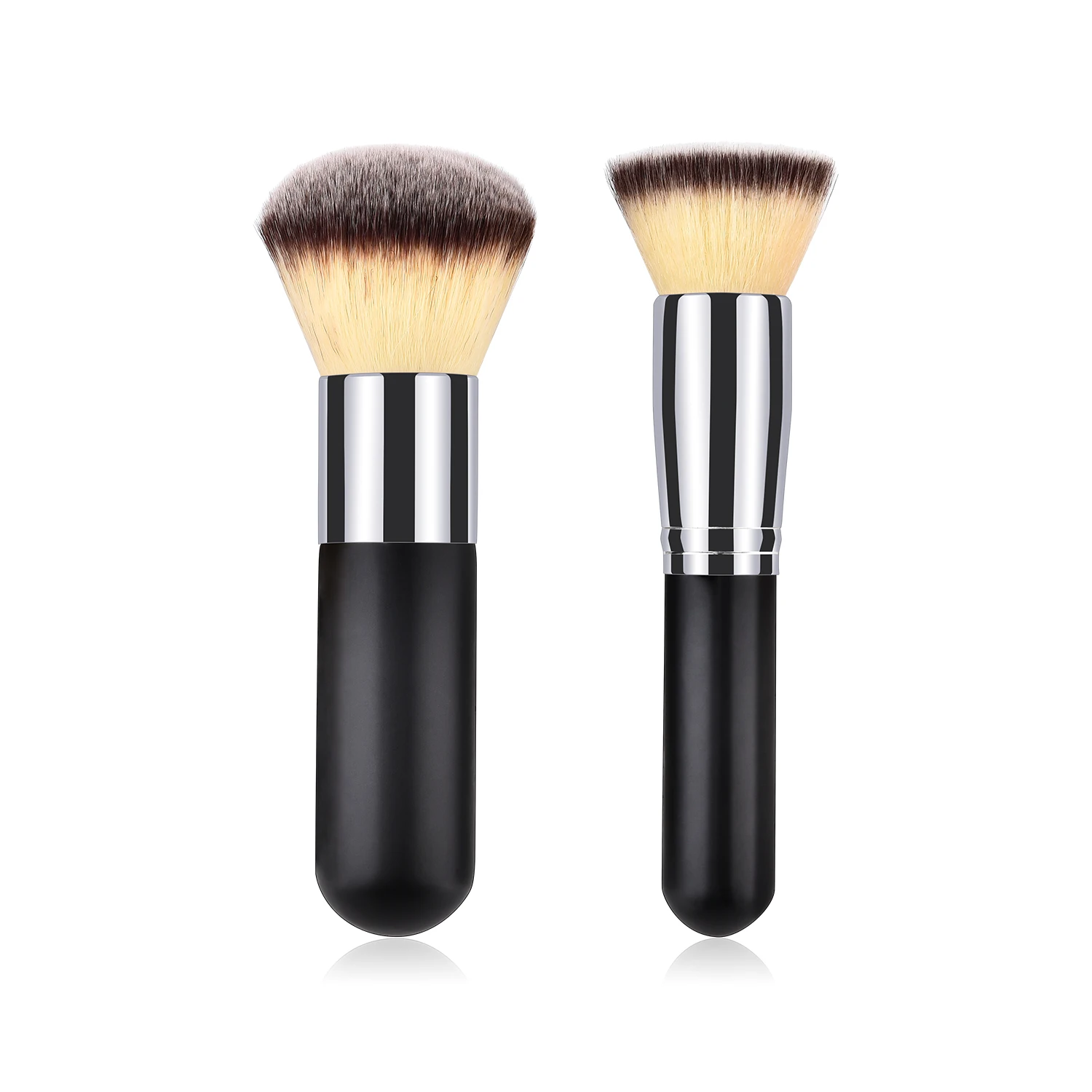 BBL 2 Piece Black Powder Foundation Blush Makeup Brushes Blending