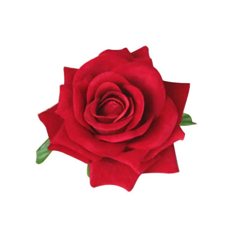 1 шт. 3D искусственный бутон розы настоящий сенсорный бархат без стебля для DIY украшение в виде свадебного букета набор для домашней вечеринки - Цвет: R-M