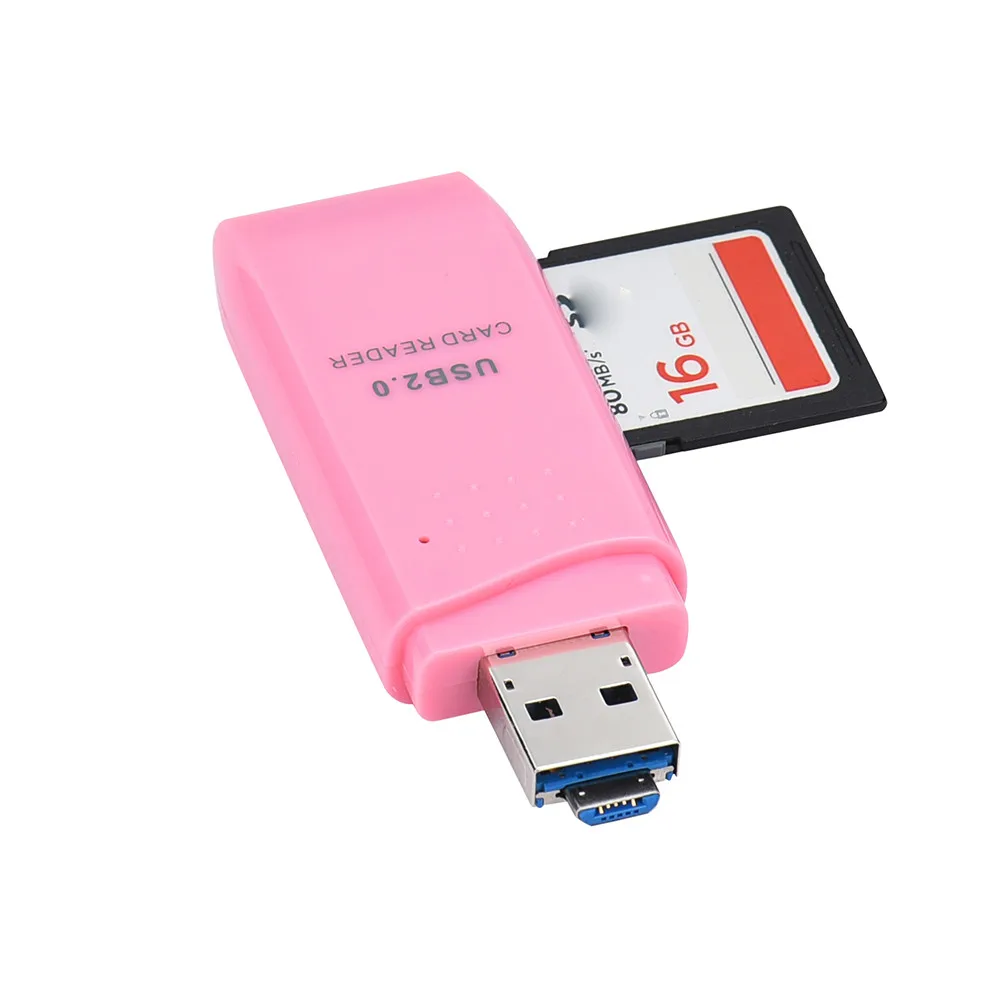 Мини USB 2,0+ OTG Micro SD/SDXC TF кардридер адаптер U диск 4,3