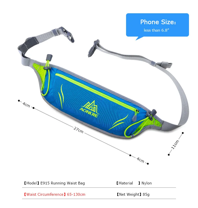 AONIJIE E915 Беговая поясная сумка поясная Гидратация Сумка для путешествий карман для ключей кошелек Чехол держатель для телефона нагрудный марафон сумка ремень для бега