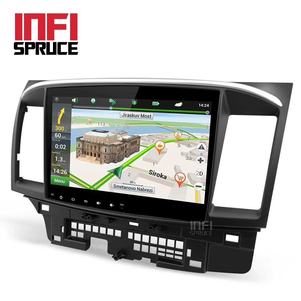 Perfect Android 9.0 Car DVD for Mitsubishi Lancer 2005-2016 with 10.1 inch 2 DIN 3G/4G GPS radio video player eight core car navigation 3