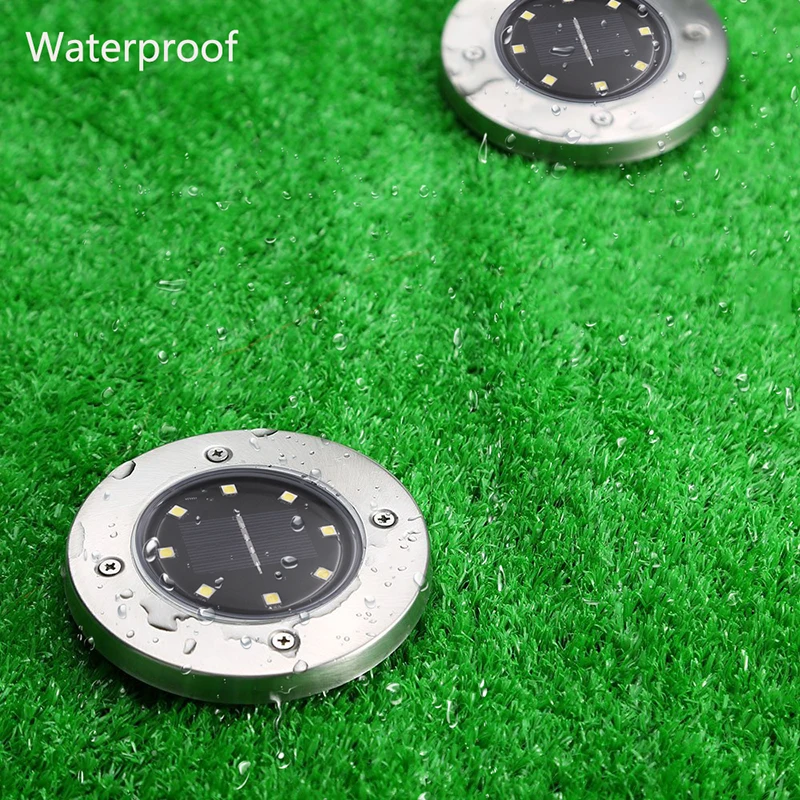 

Waterproof 8 LED Solar Garden Lawn Yard Stair Under Ground Landscape Outdoor Path Light Buried Home Decoration Night Lamp Lights