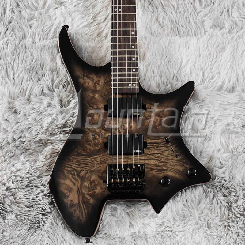 

Mountain guitar headless electric guitar 6 string headless guitar mahogany wood maple neck free shipping