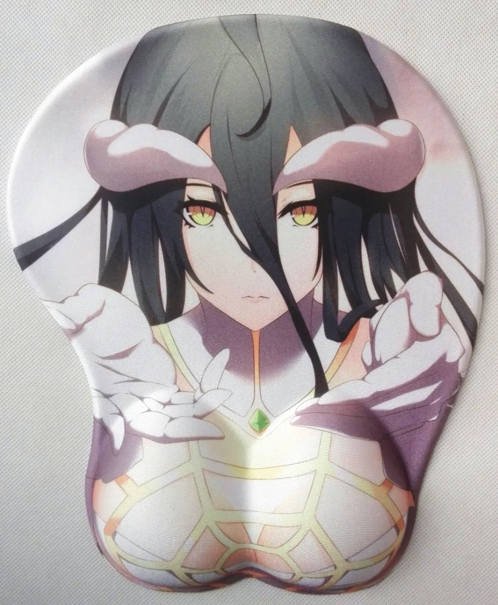 2019 new version Japanese anime silicone 3d mouse pad Lycra fabric wristbands Cartoon Creative sexy mouse pad Chest mouse pad