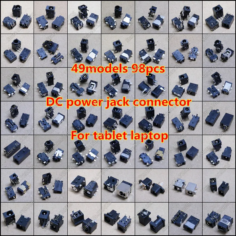

DC power jack connector for tablet laptop notebook power charging female socket pin:0.7mm 1.0mm 1.3mm 2.0mm 2.5 mm