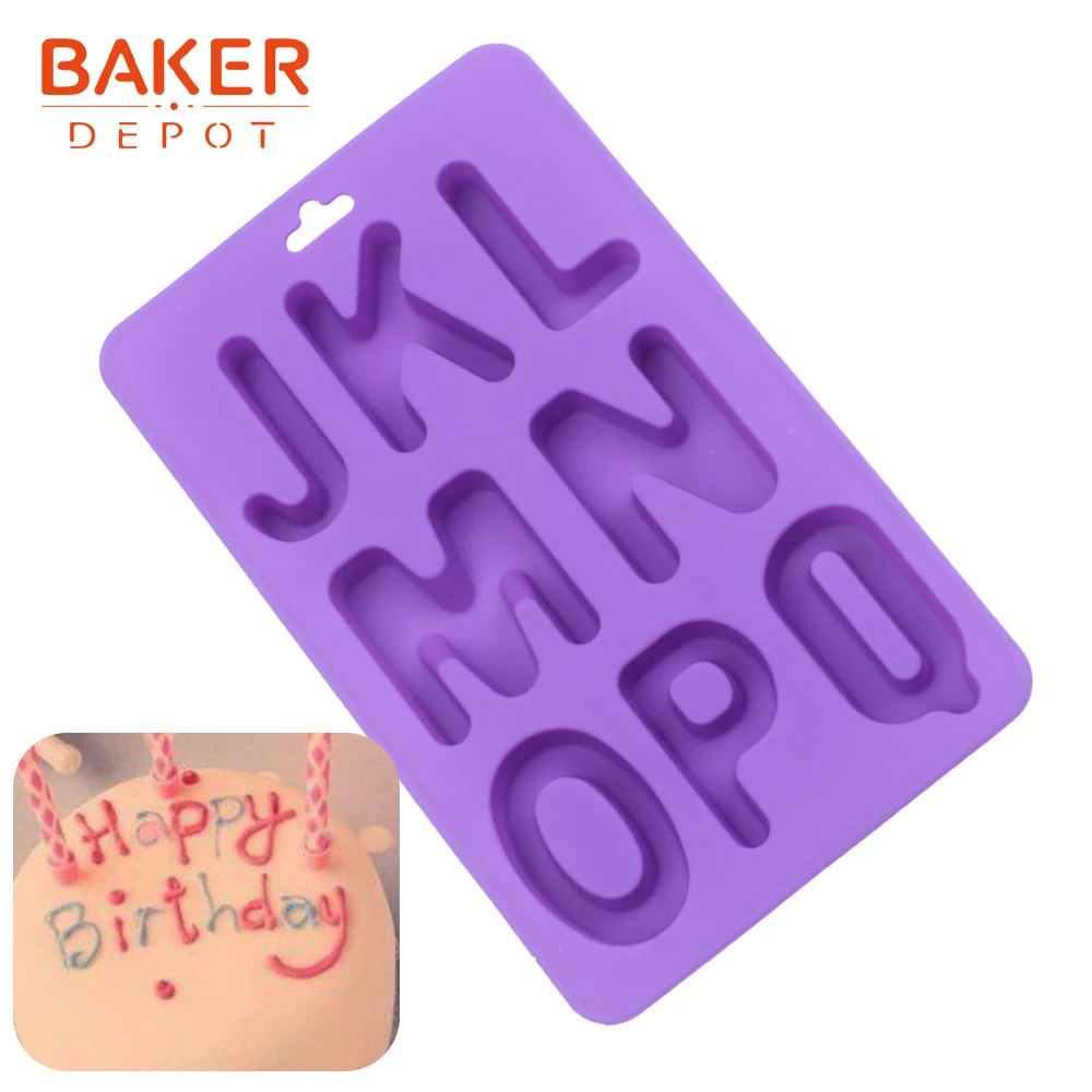 BAKER DEPOT силиконовая форма для торта Кондитерская выпечка буквы A-Z мыла льда Шоколад Конфеты помадка форма печенье торт инструмент для украшения