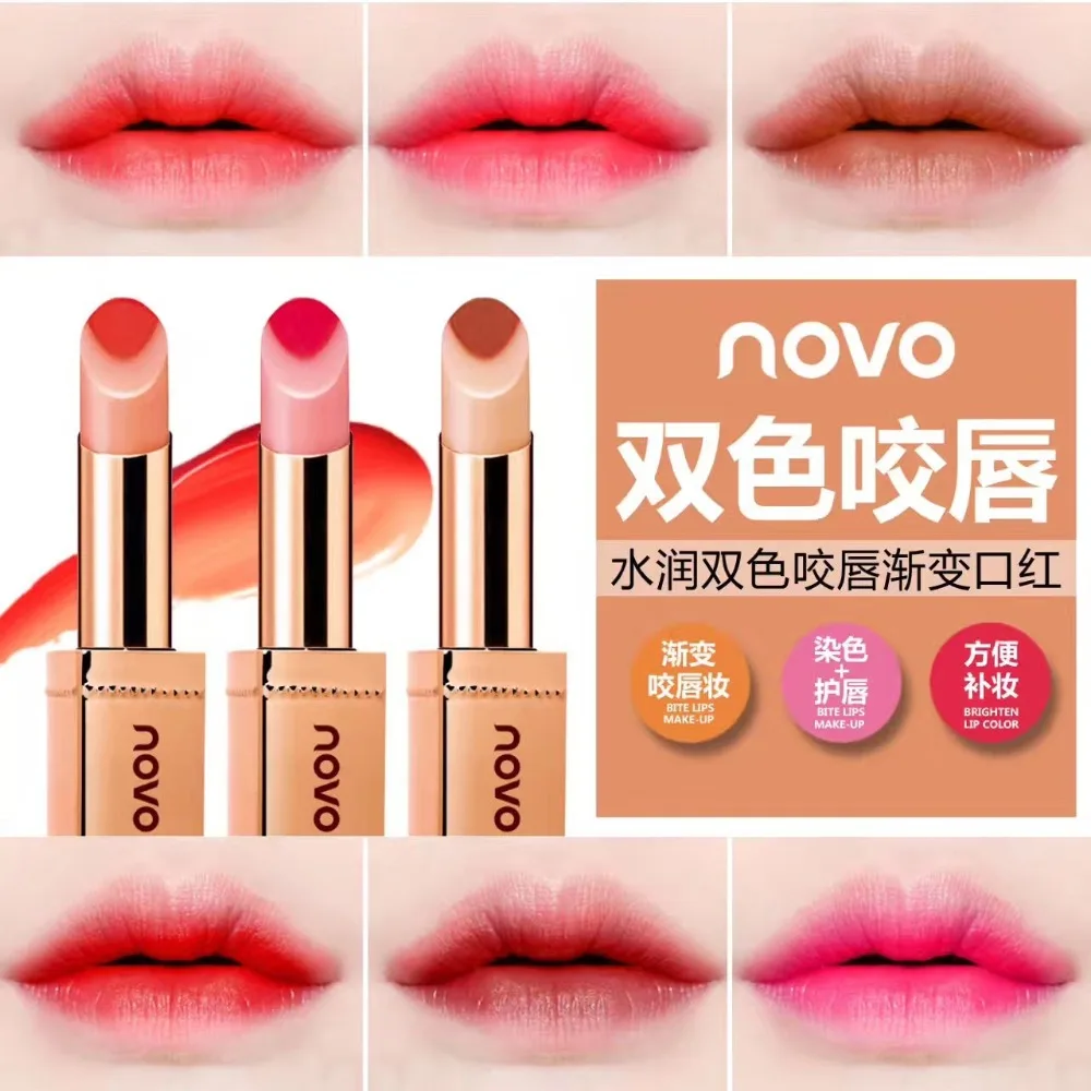 Fashion Korean Bite Lipstick Make Up Two Tone Tint Silky Long Lasting Moisturzing Nourishing Lipstick Balm Lip Cosmetic Makeup Fashion Korean Bite Lipstick Make Up Two Tone Tint Silky Long Lasting Moisturzing Nourishing Lipstick Balm Lip Cosmetic Makeup