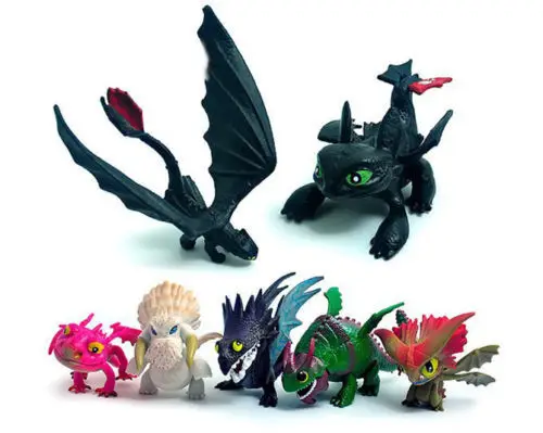 7pcs-Set-PVC-Action-Figure-Toy-How-to-Train-Your-Dragon2-Doll-Toothless