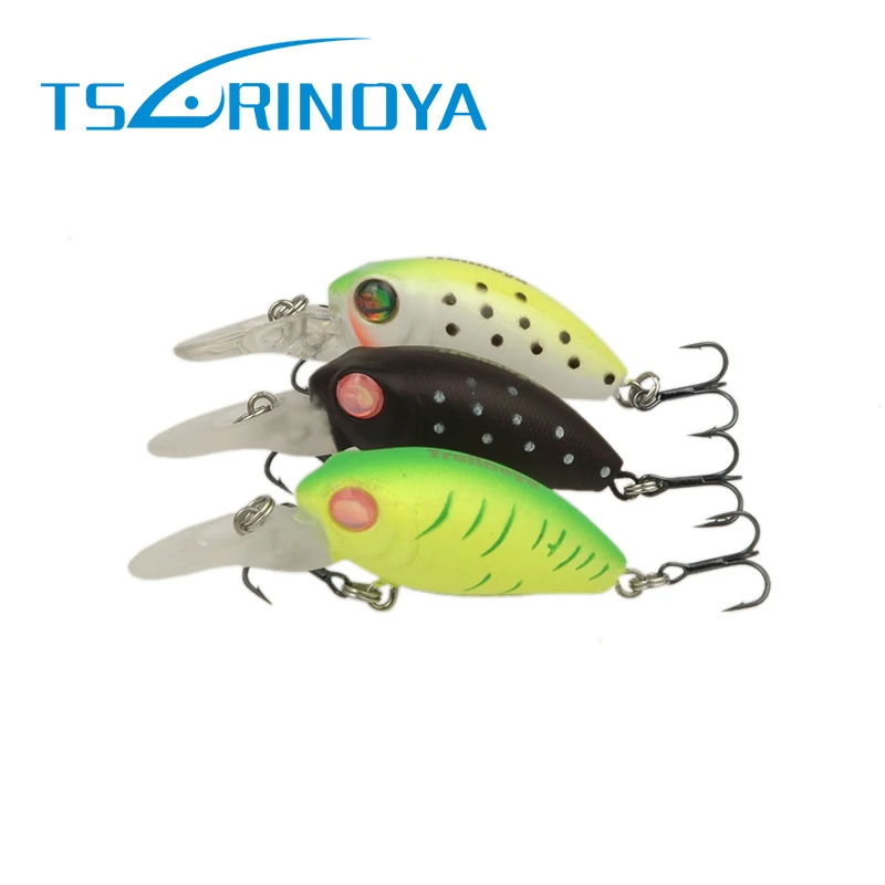 

Tsurinoya 1pc Fishing Lure Mini Crank Baits Wobbler 32mm 2.7g 3D Fish Eyes Artificial Lure Bait with Treble Hooks Fishing Tackle