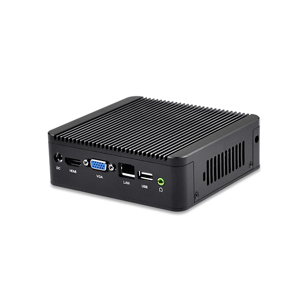 OEM/ODM тонкий мини ПК Q190N безвентиляторный DC 12V HD видео HTPC домашний медиаплеер pc 10W X86 Win OS Linux Ubuntu Debian