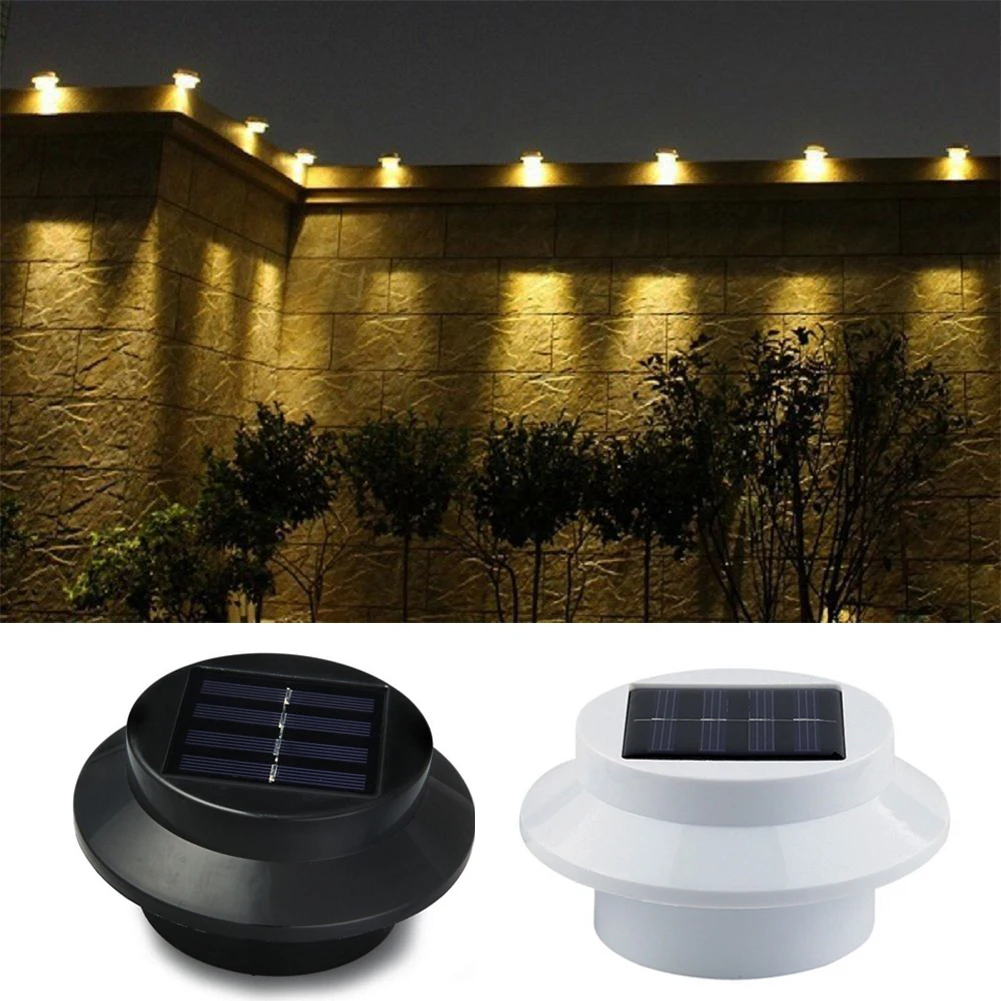3 LED Solar Powered Gutter Light Garden Yard Wall Fence Pathway Lamp Outdoor 3 LED Solar Powered Gutter Light Garden Yard Wall Fence Pathway Lamp Outdoor
