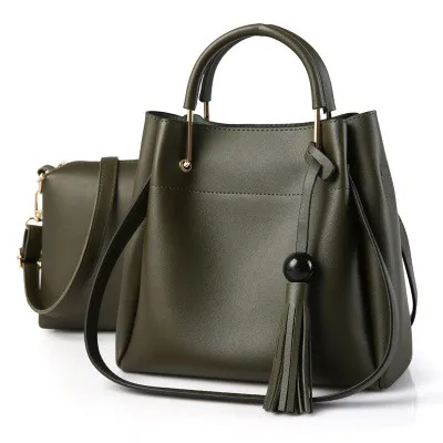 Женская сумка, модная повседневная женская сумка, роскошные женские сумки, натуральная сумка, дизайнерская сумка через плечо, новые сумки для женщин - Цвет: Dark green