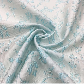 

HLQON chemical fiber polyester brocade jacquard soft fabric for felt dress sewing women tissue clothing patchwork