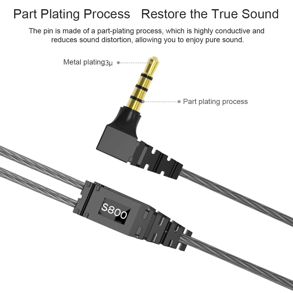 In Ear Headphones Wired With Microphone Noise Cancelling Music Earpieces Sports Earbuds Earphone Gaming Headset Stereo Earphones (5)