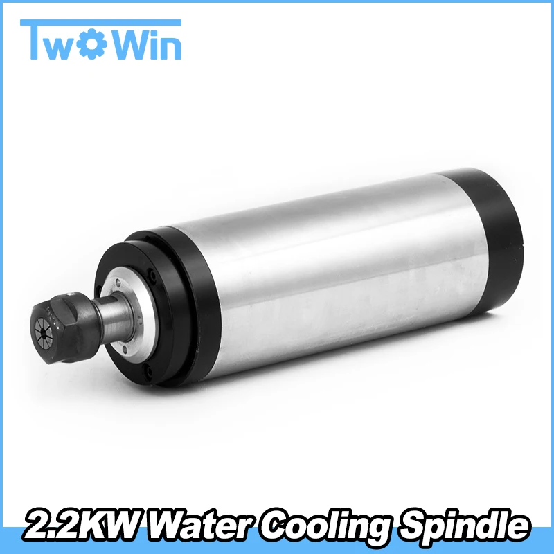 

2.2KW 80MM ER20 cnc Spindle 24000rpm Machine Spindle Motor Water Colling Engraving Milling Spindle 220v AC Spindle 4 Bearing