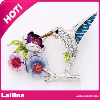 

Hummingbird Brooch, Blue Humming Birds Broach, Jewelry Pin for Bird Lovers, Hummingbird Jewelry