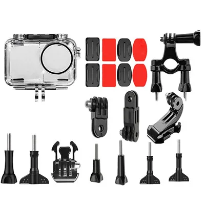 Style B OSMO Action Waterproof Case shell Set Helmet bracket Selfie stick Storage bag Suit For DJI OSMO Action Sports Camera Accessories - Цвет: Style B