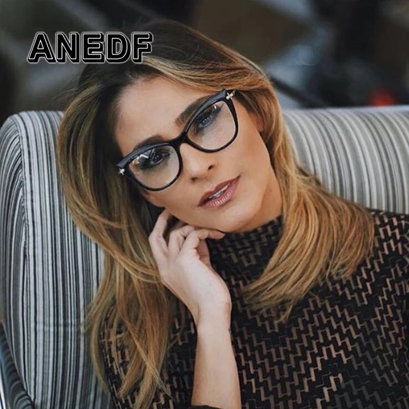 

ANEDF Cat Eye Glasses Frames Men Women Brand Designer Optical EyeGlasses Fashion Computer Glasses Eyeglasses Frame