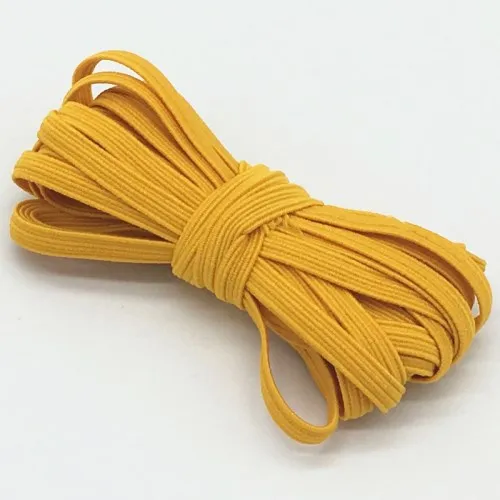 6 мм Цветные высокоэластичные резинки, канатная Резиновая лента, линия спандекса, лента для шитья, кружевная отделка, пояс, аксессуары для одежды, 5 м - Цвет: Golden yellow