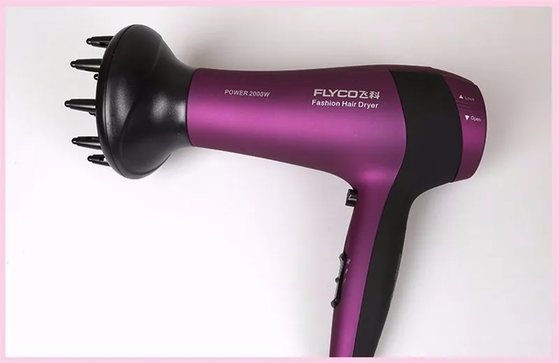 FLYCO Профессиональный анион Функция фен горячего и холодного ветра Инструменты для укладки волос не больно Фен 220-240 V FH6618