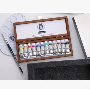

Schmincke Great master level Christmas Edition Watercolor Pigment 12color 5ml The wooden box suit