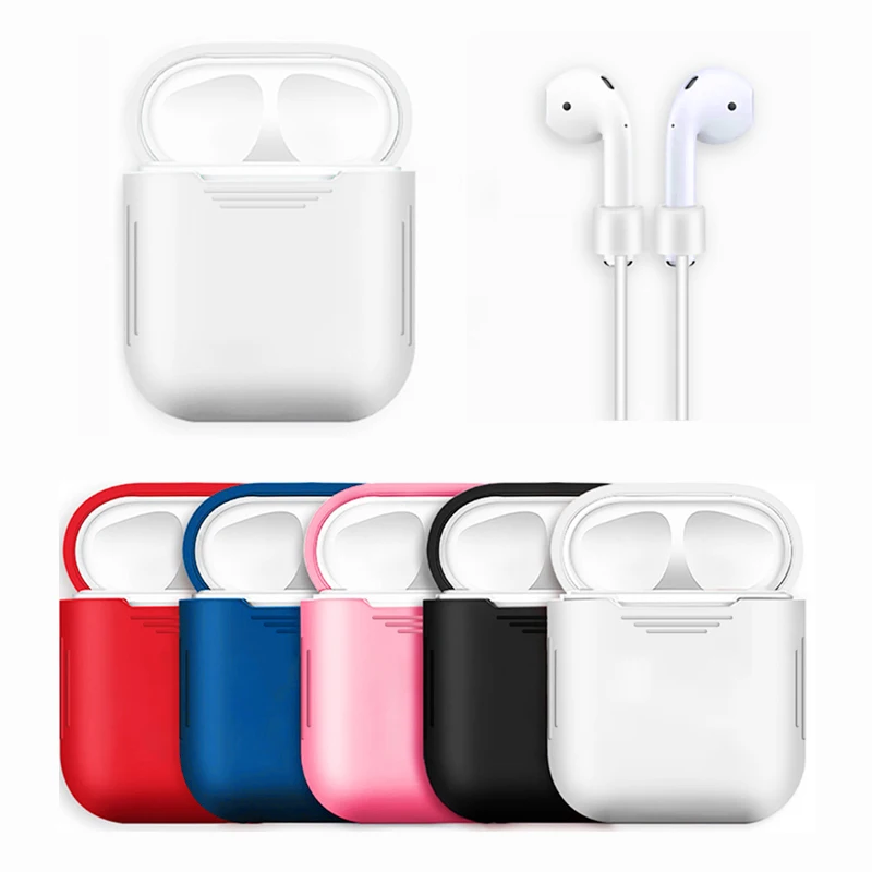 

Soft Protective Case For Apple Airpods Earphone Anti Lost Strap String Rope For Airpod Loop Case Box Sleeve Silicone Cable Cord
