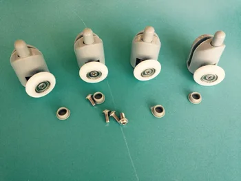 

Set of 4 Bottom Single SHOWER Door ROLLERS / Runners / Pulleys 25mm Wheels