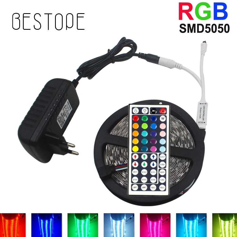 Светодиодная лента RGB 10 м 5 5050 SMD светодиодный светильник гибкая