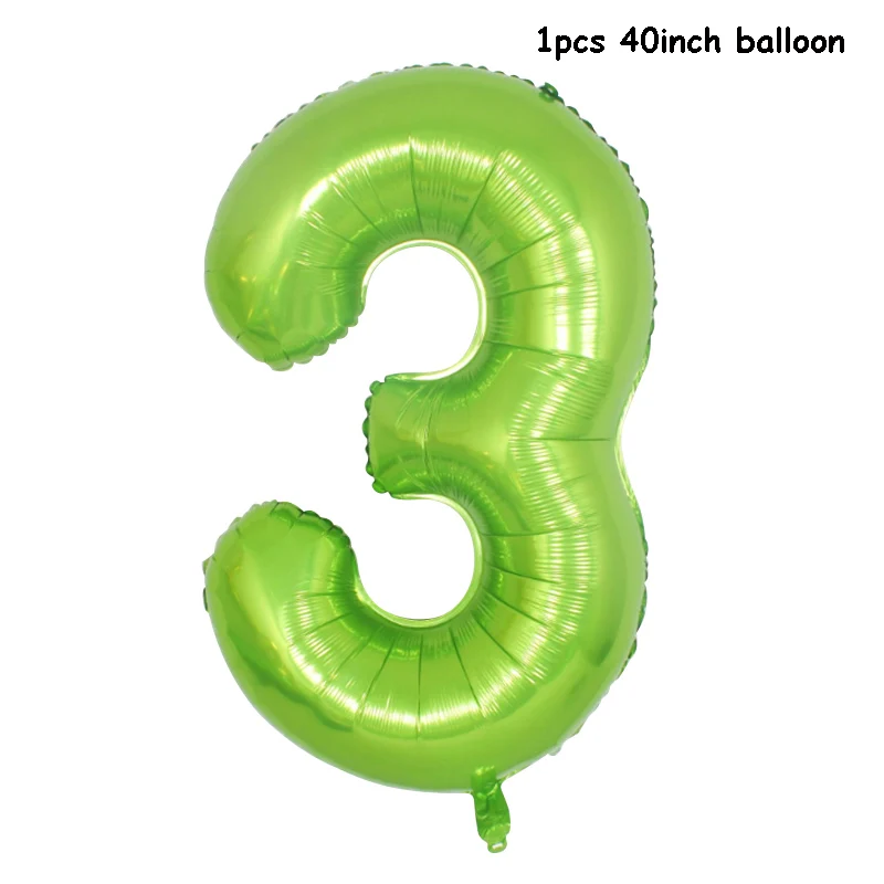 WEIGAO джунгли вечерние с днем рождения баннер гирлянда животное Количество Воздушные шары в форме цифр первый ребенок мальчик День рождения украшения Дети - Цвет: 1pcs foil balloon