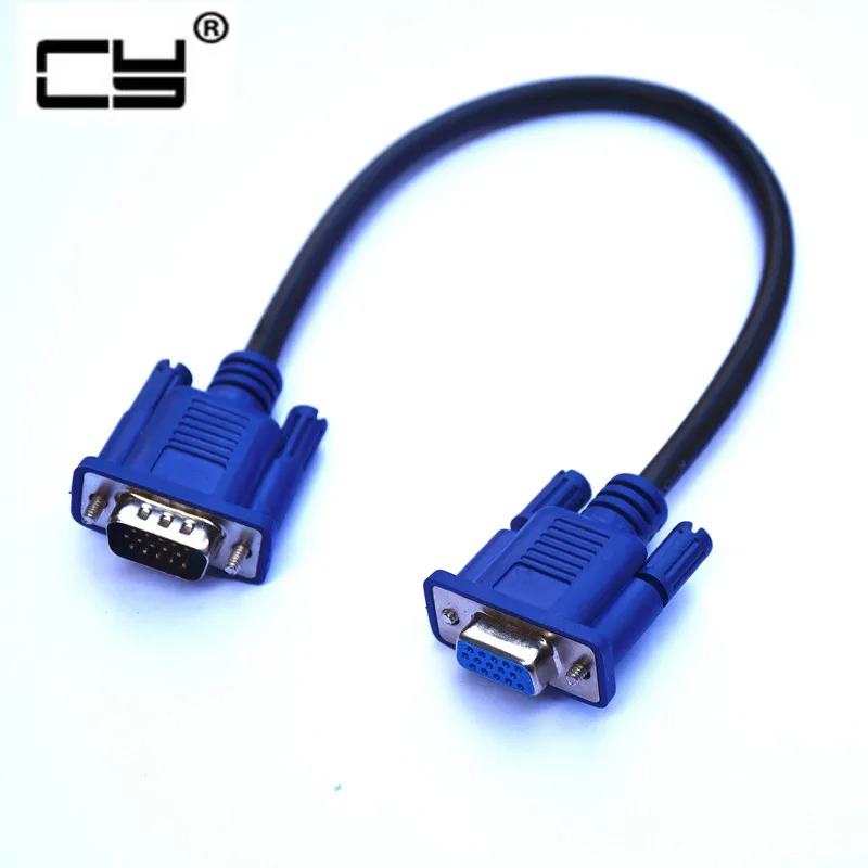 Короткий видеокабель 25 см/10 &quotHD15Pin VGA D Sub кабель папа M/M мама и RGB для