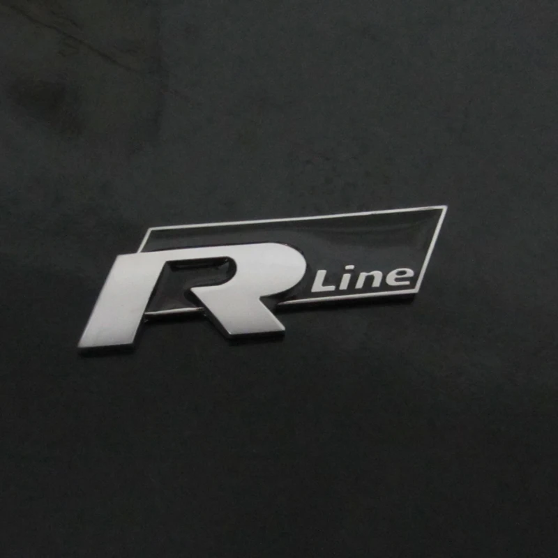 Automobiles Motorcycles Styling Accessories R-Line Trunk Emblem RLINE Side Logo Stickers For Car Doors Taillights 7.5X2.5cm