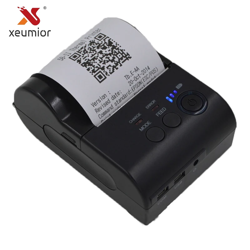 

Xeumior 58mm Mini Portable Bluetooth Thermal Receipt Printer Android IOS Handheld Mobile POS Universal Ticket Printer