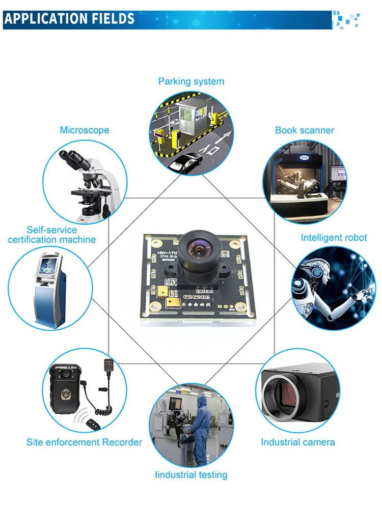 Модуль камеры USB 2MP 100 градусов с высоким разрешением 1920*1080 OV2710 модуль камеры
