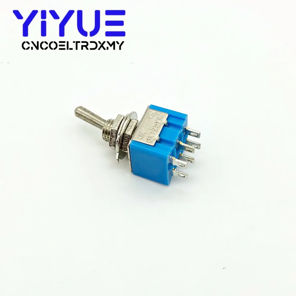 5pcs MTS-202 DPDT Switch 6A 125V AC 6-Pin ON-ON Mini Toggle Switches For Switching Lights Motors Mayitr (3)