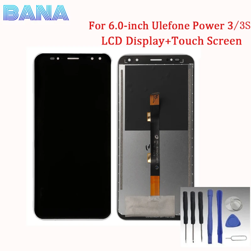 

Original Ulefone Power 3/3S LCD Display + 6.0 inch Touch Screen Digitizer Screen Glass Panel Assembly Replacement