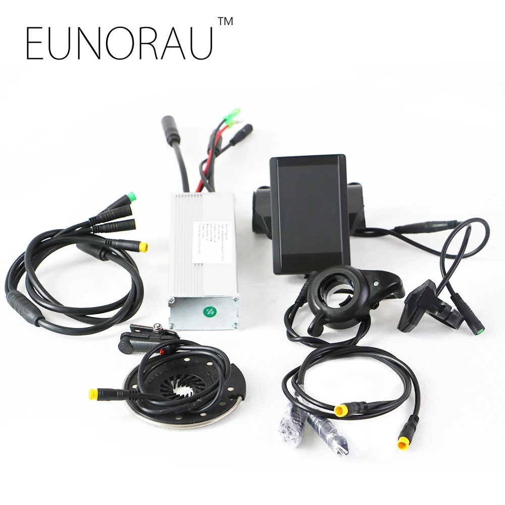 Discount Free shipping LCD system waterproof brushless Non-gear hub motor front/rear wheel 48v 1000W electric bike kit 3