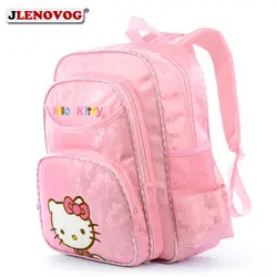 Розовый рисунок «hello kitty» школьный обувь для девочек Kawaii мультфильм печати рюкзаки школьные ранцы детей милый подарок корейский рюкзак