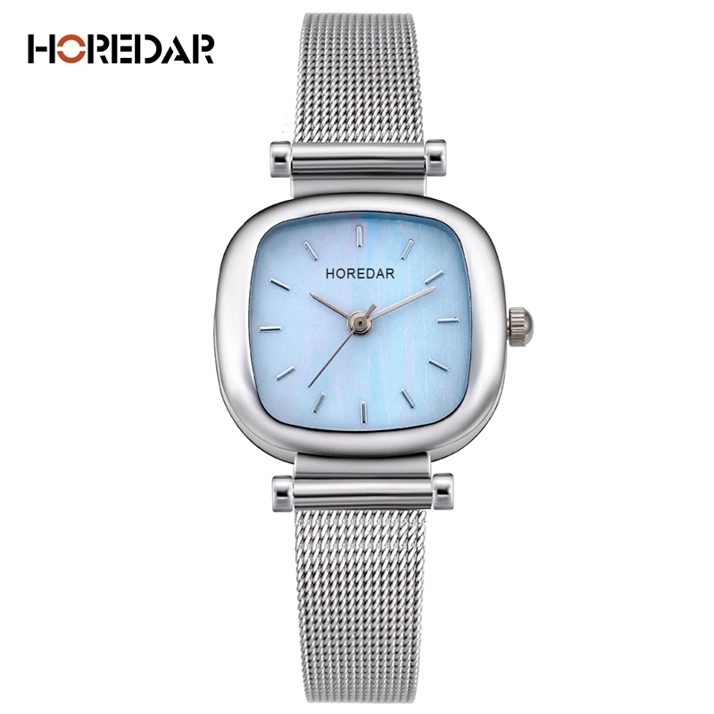 Retro Square Ladies Watch Top Luxury Brand Small Dial Mesh Steel Band Women Watches Vintage Style Female Clock